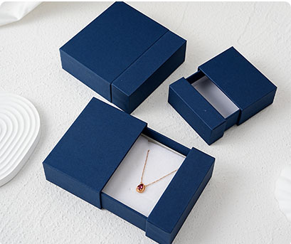 Blue jewelry box packaging